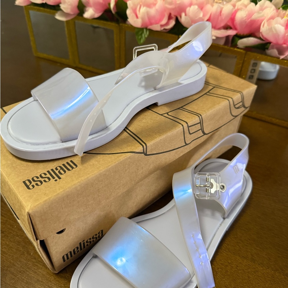 Melissa Women's Iridescent White Sandals